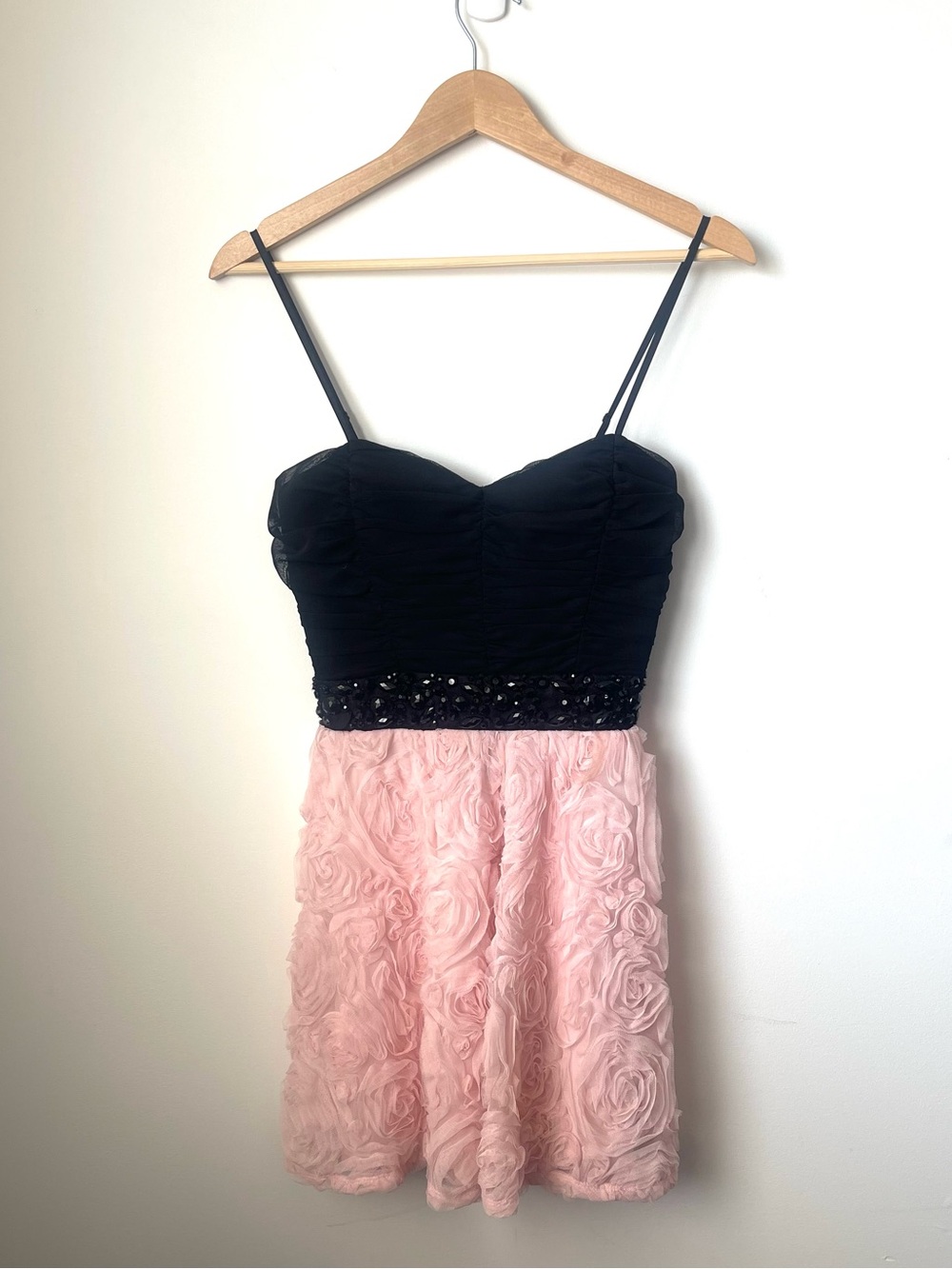 Wet Seal black and pink mini party dress size 6